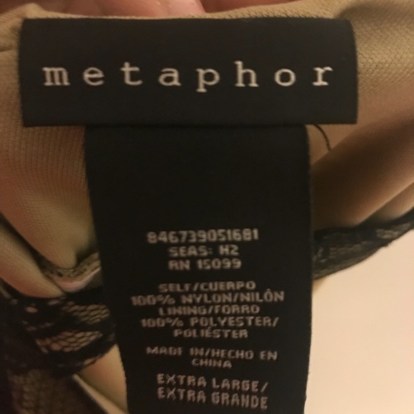 Black Lace Dress with Nude Undertone - Picture 3 of 3